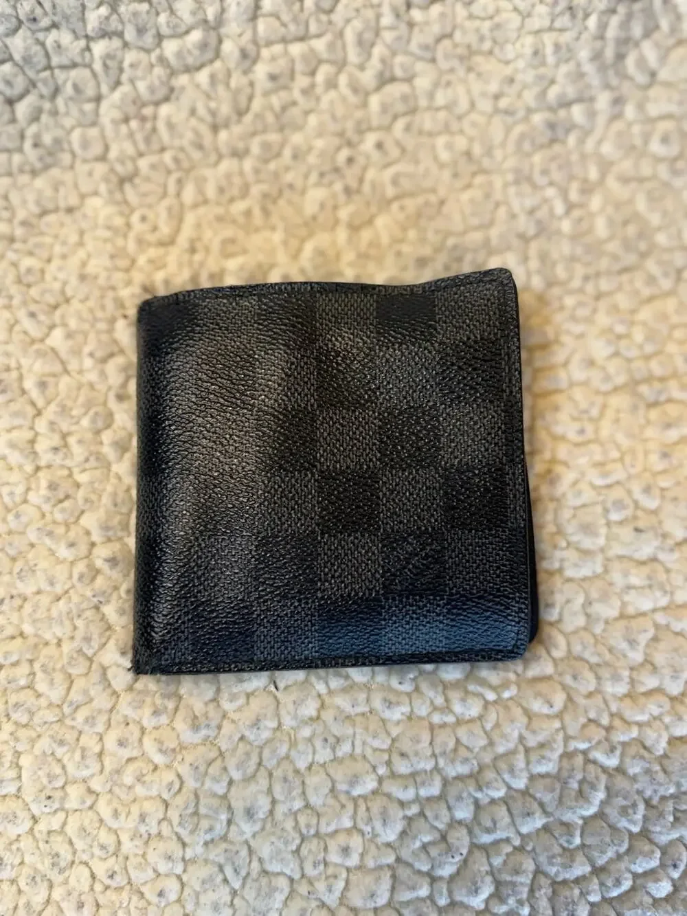 Louis Vuitton Damier Graphite Bifold Wallet Men's Gray Check Canvas Designer